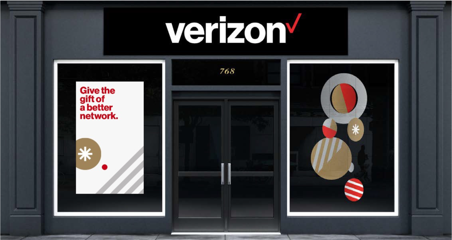 Verizon Holiday Visual Center & Branding